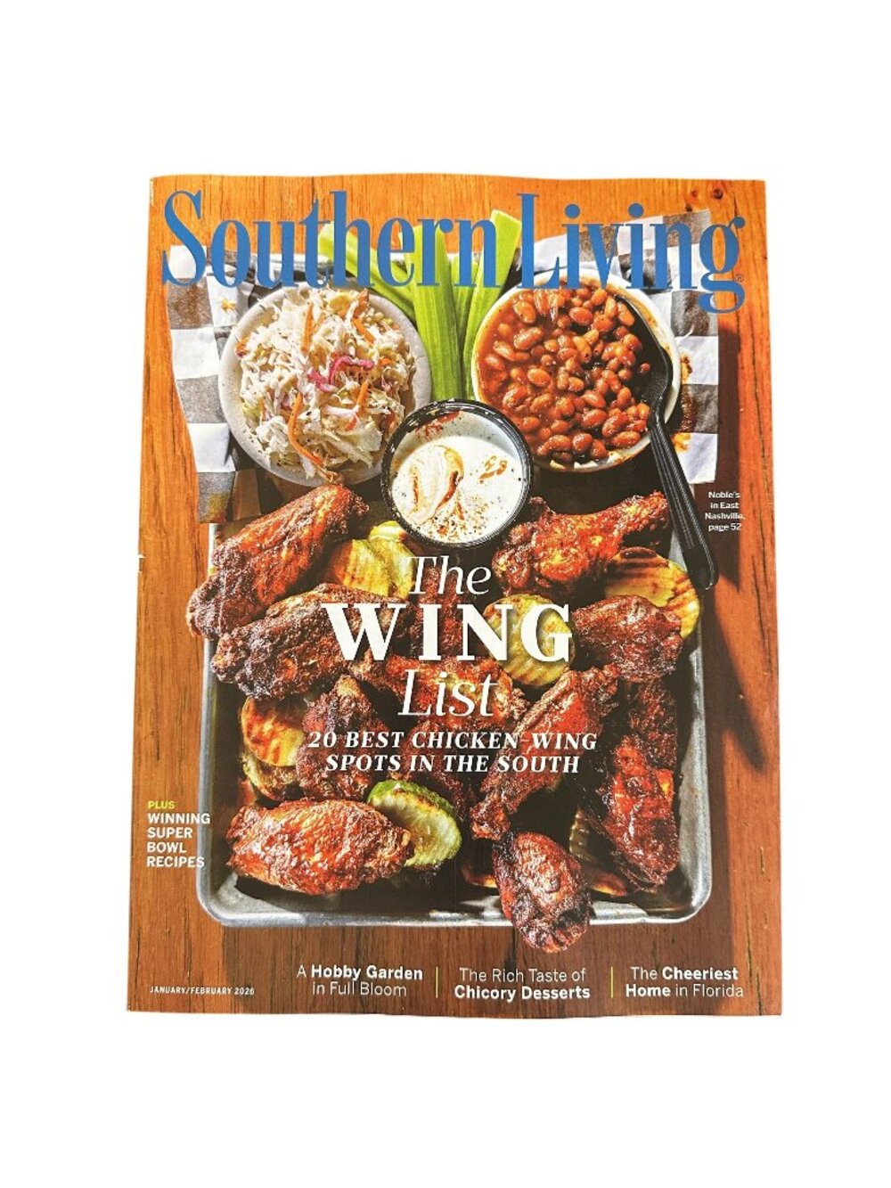 Southern Living Magazine January/February 2026 The Wing List Super Bowl Recipes